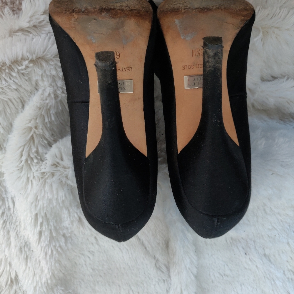 Black Badgley Mischka Red Carpet Ribbon Shoes 6.5 - Picture 6 of 7